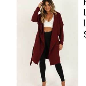 Showpo - Feeling Lucky Coat in Wine